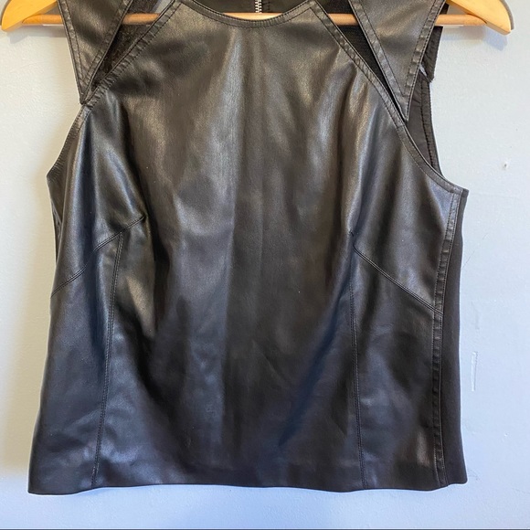 KF/KaufmanFranco Collective Faux Leather Cutout Sleeveless Top - Picture 7 of 15